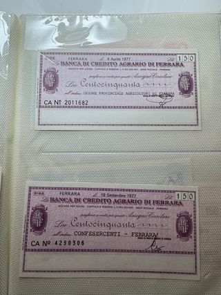 collezione assegni antichi