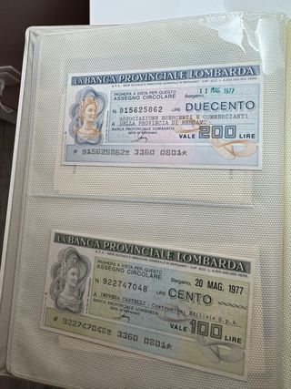 collezione assegni antichi