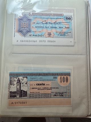 collezione assegni antichi