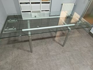Mesa extensible cristal templado 