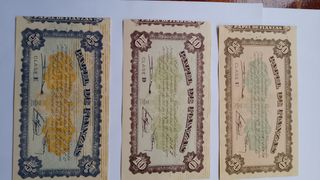 Lote de 4 papeles de fianzas 1940
