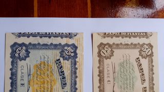 Lote de 4 papeles de fianzas 1940