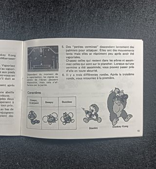 Donkey Kong 3 con manual, Nintendo NES