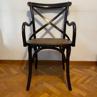 silla madera maciza con bazos