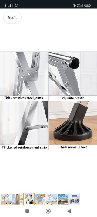 Tendedero de interior 2,4 metros. Nuevo, sin estre