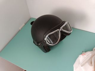 Casco moto caber ziberg jet con gafas