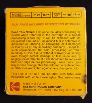 Cartucho Super 8 Kodak