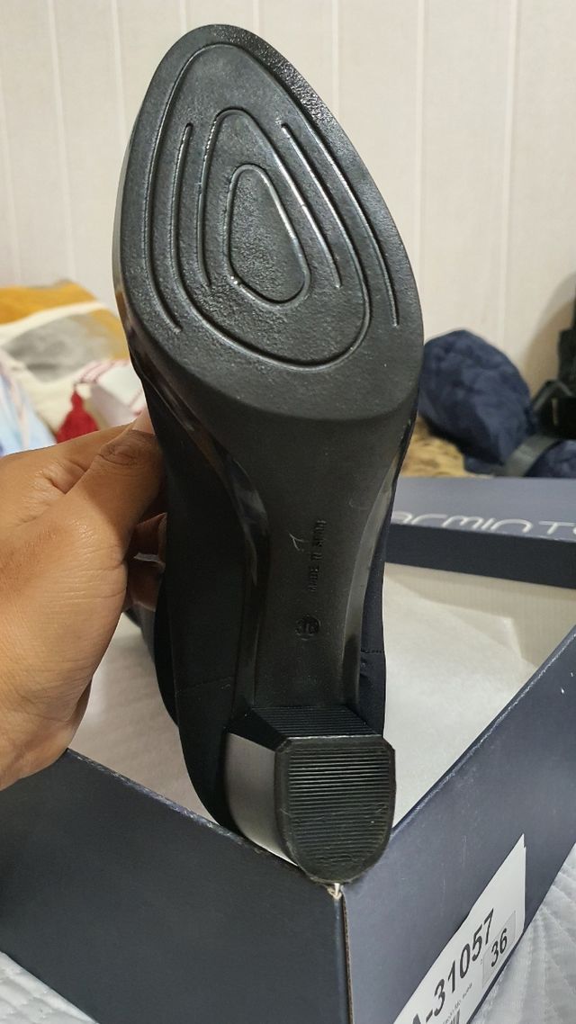 Bota en licra Nicole negra. Tacón fdo.