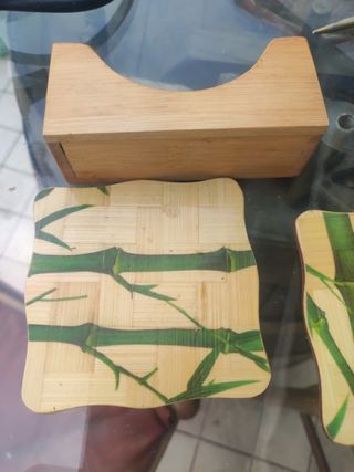 Sottobicchieri in legno di bambu