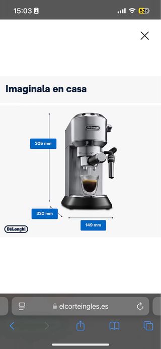 Cafetera Dedica Delonghi