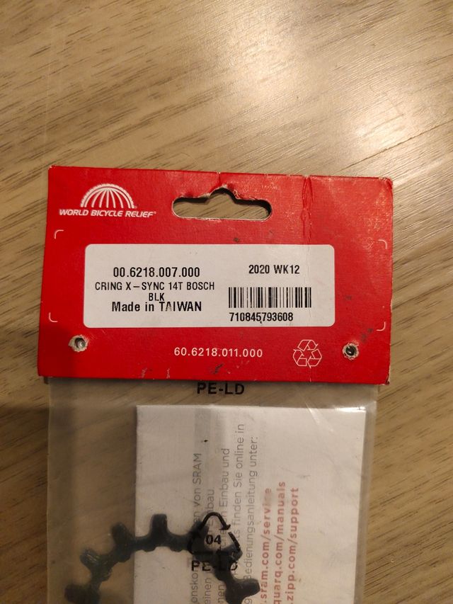 Plato sram e-bike bosch 14t