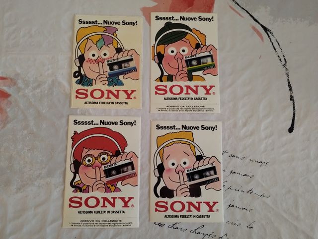 Sony Adesivi Vintage Serie q.tà 4