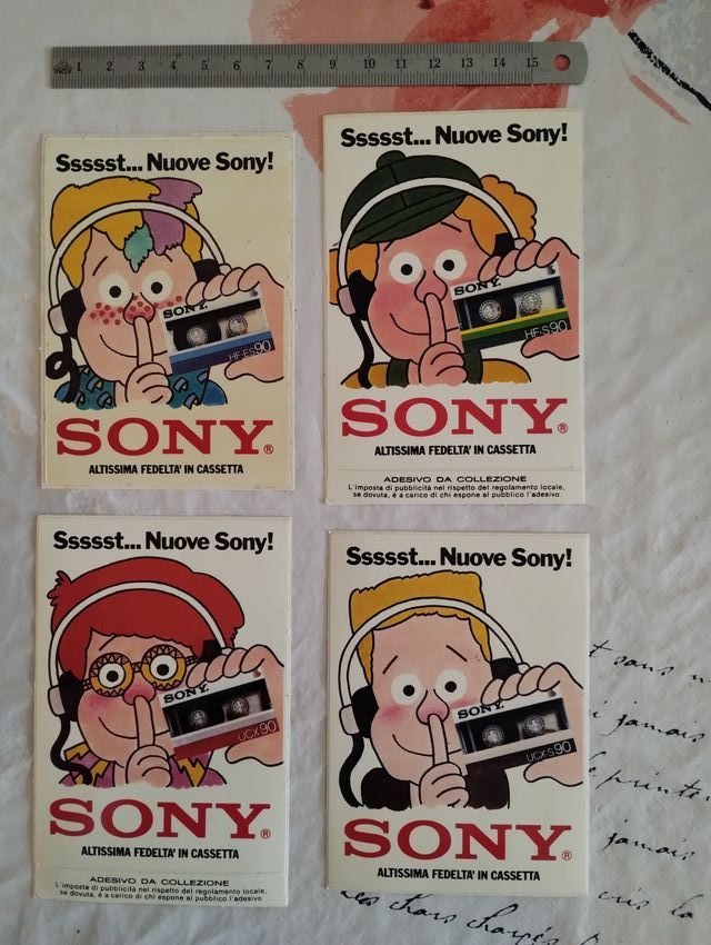 Sony Adesivi Vintage Serie q.tà 4