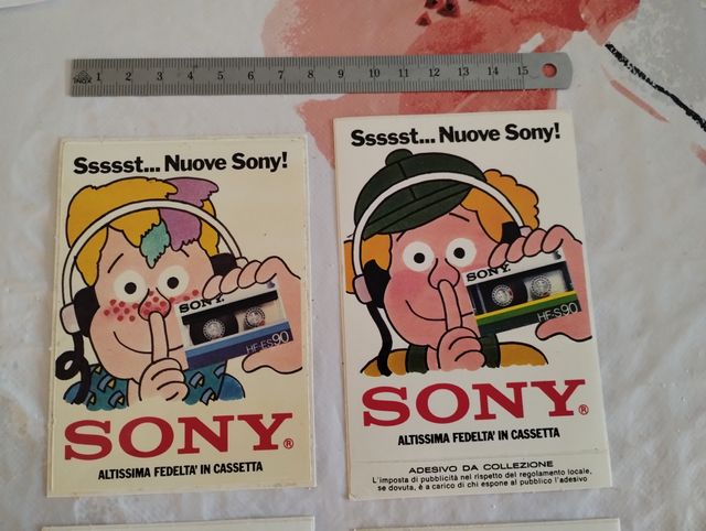 Sony Adesivi Vintage Serie q.tà 4