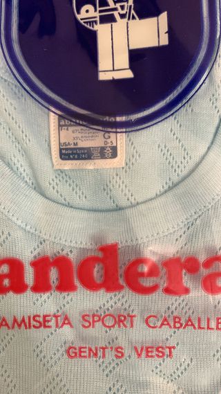 Camiseta tirantes caladas celeste abanderado TG