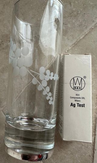 6 bicchieri vintage argento e cristallo