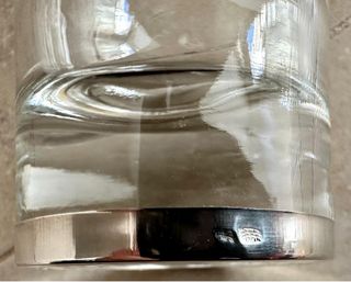 6 bicchieri vintage argento e cristallo