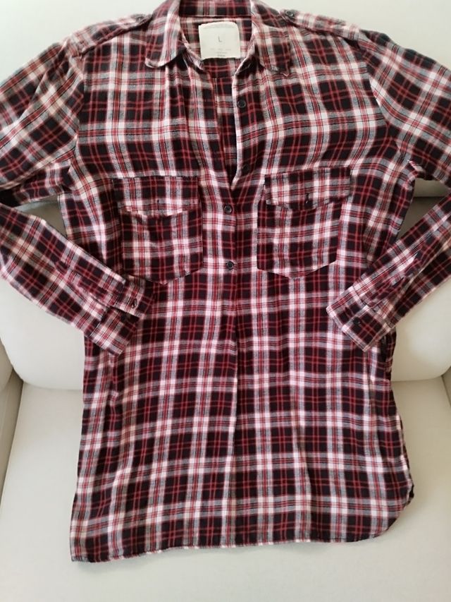 Camisa cuadros Zara