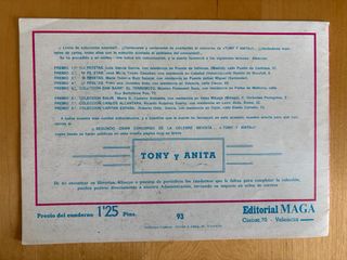 Comic TONY Y ANITA Los ases del circo nº93