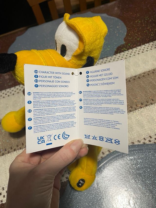 Peluche Pluto Disney con suoni