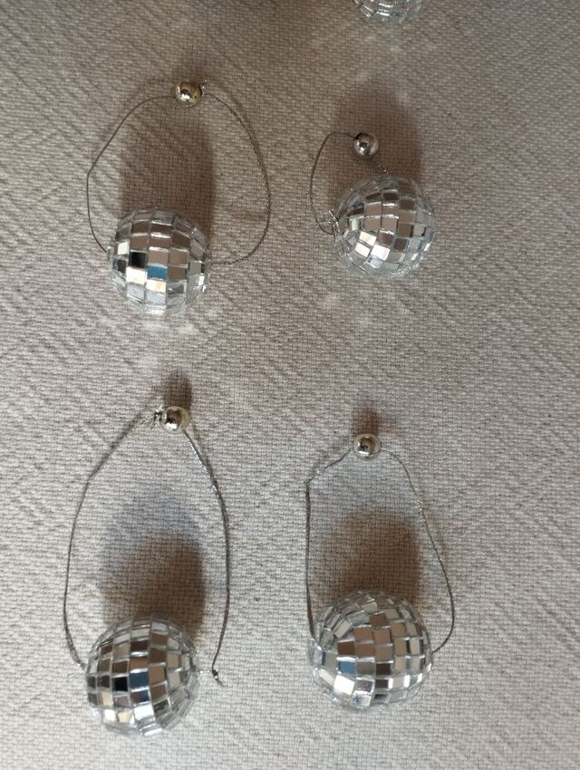 8 mini bolas de discoteca de cristal