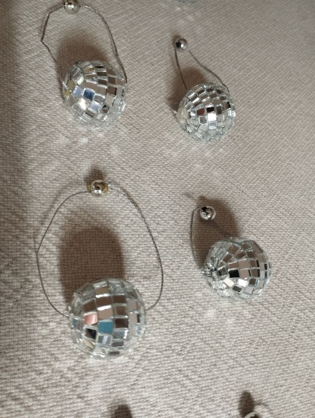 8 mini bolas de discoteca de cristal