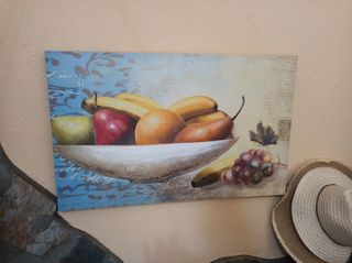 Bodegón en lienzo de 80cm x 50cm