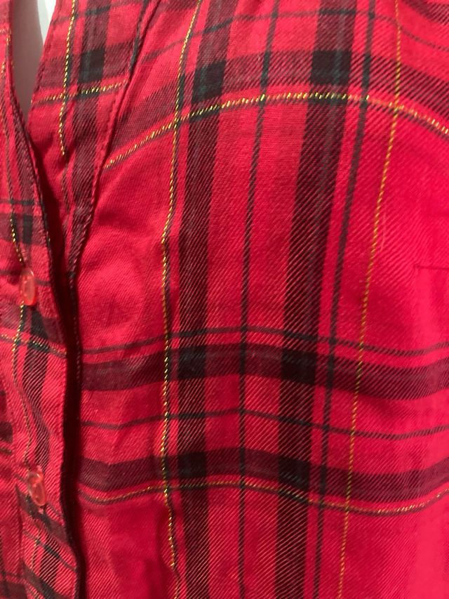 Camisa primark t38 cuadros rojos 