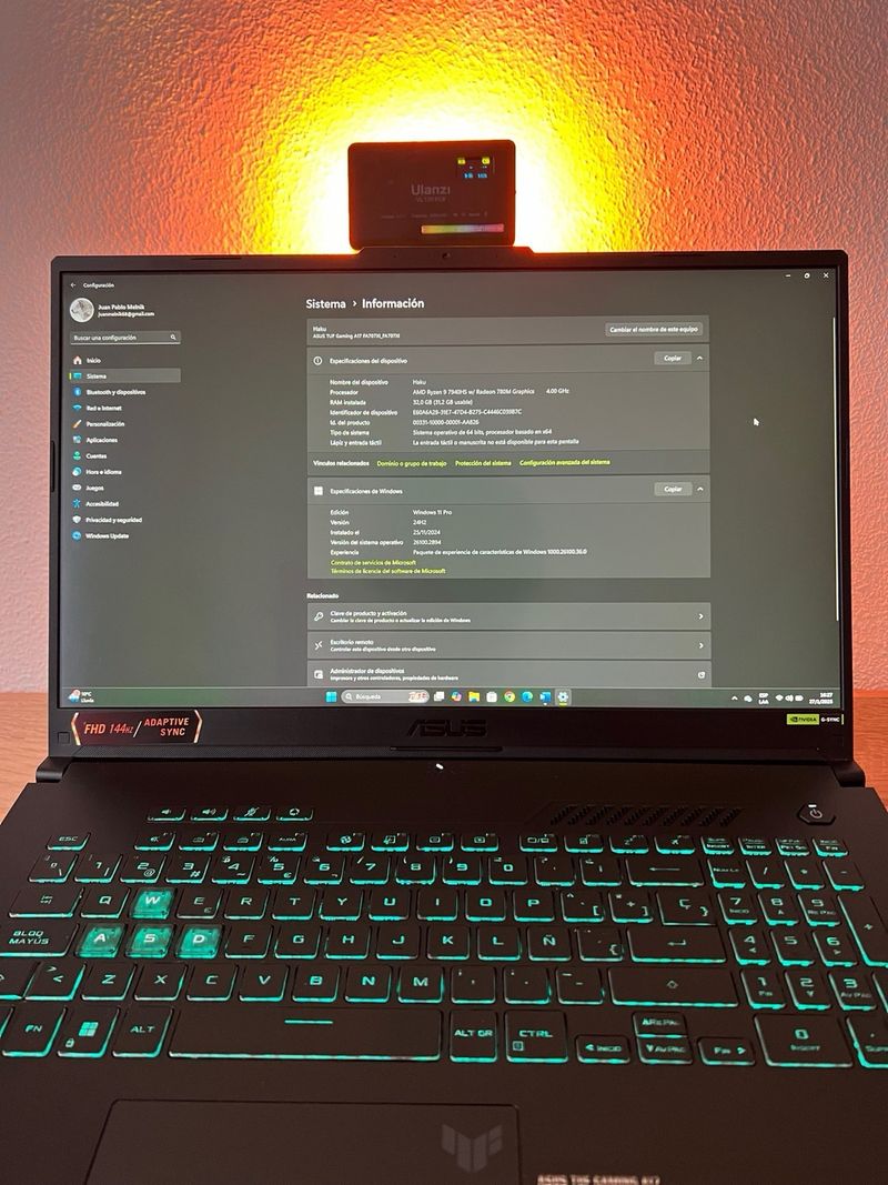 ASUS TUF Gaming A17/32GB Ram /4070 tarjeta grafica afbeelding 5