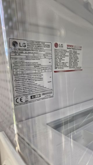 Congelador vertical LG acero inoxidable