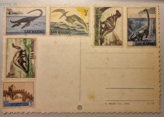 Postale de San Marino edición esperia de 1965