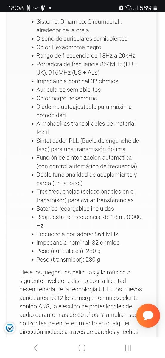 Cascos inalámbricos para cargar en su base.