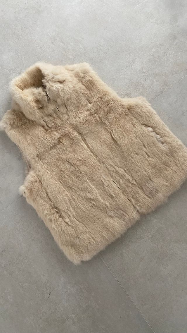 Chaleco de piel conejo