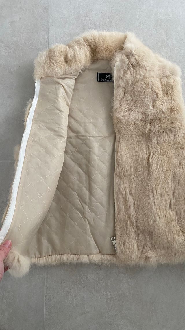 Chaleco de piel conejo