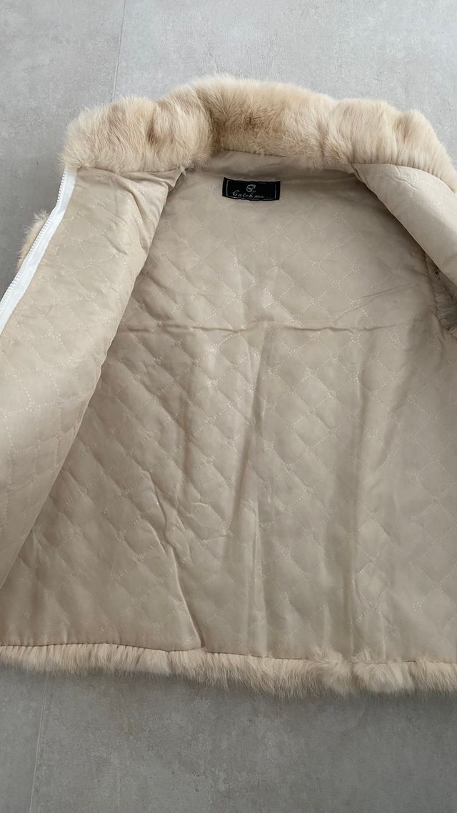 Chaleco de piel conejo