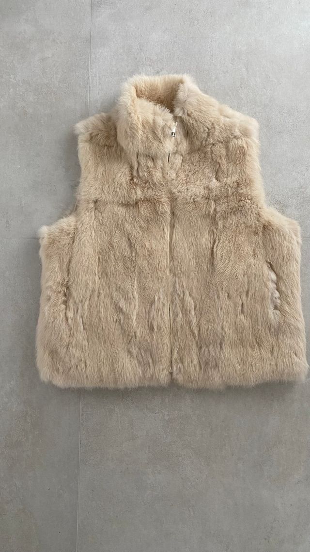 Chaleco de piel conejo