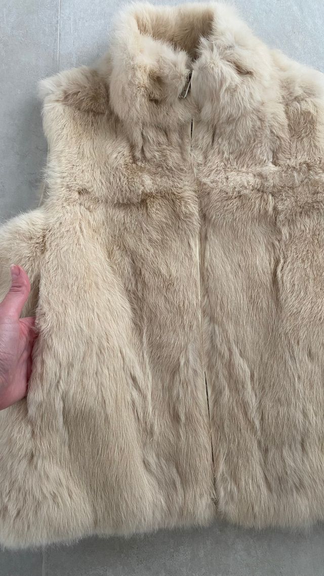 Chaleco de piel conejo