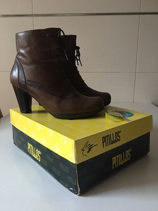 Botines piel Pitillos talla 38