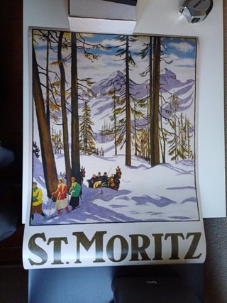 Vintage póster St. Moritz