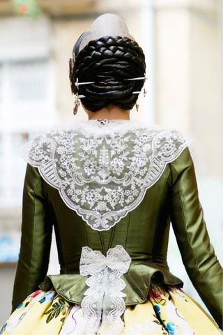 Corpiño verde de fallera