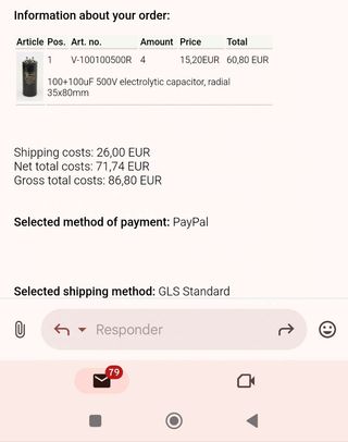 Condensadores electrolitos tube amp doct