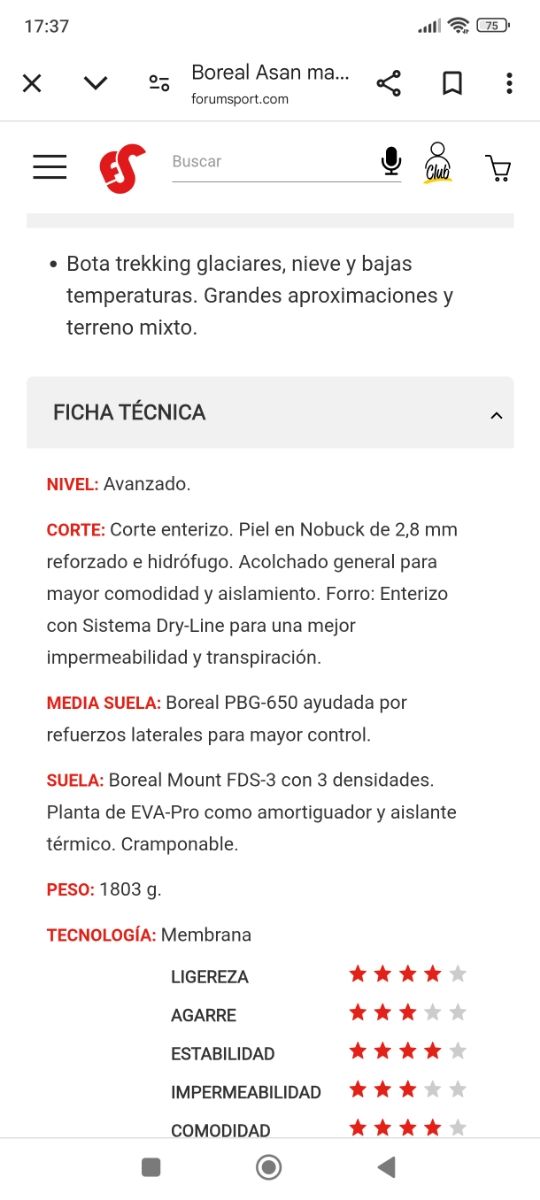 Botas Boreal Asan 41