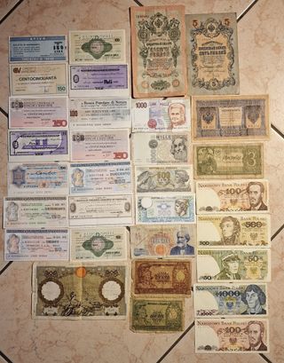 CHEQUES Y BILLETES ITALIANOS RARO