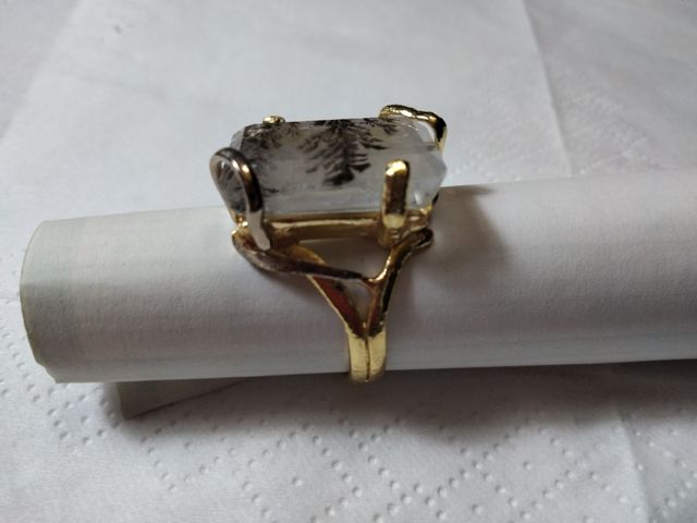 Sortija cuarzo Dendrita.