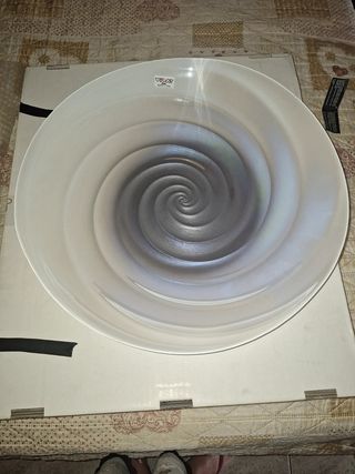 Vassoio centrotavola in vetro Vivat