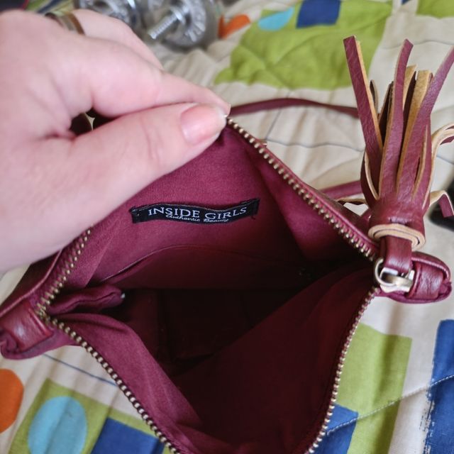 Bolso bandolera granate