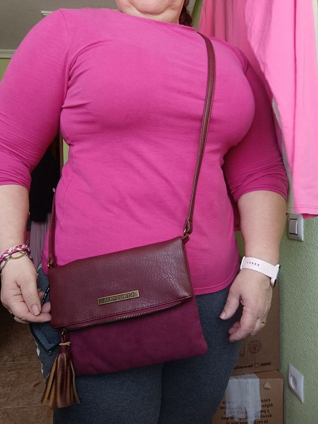 Bolso bandolera granate