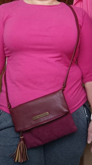 Bolso bandolera granate