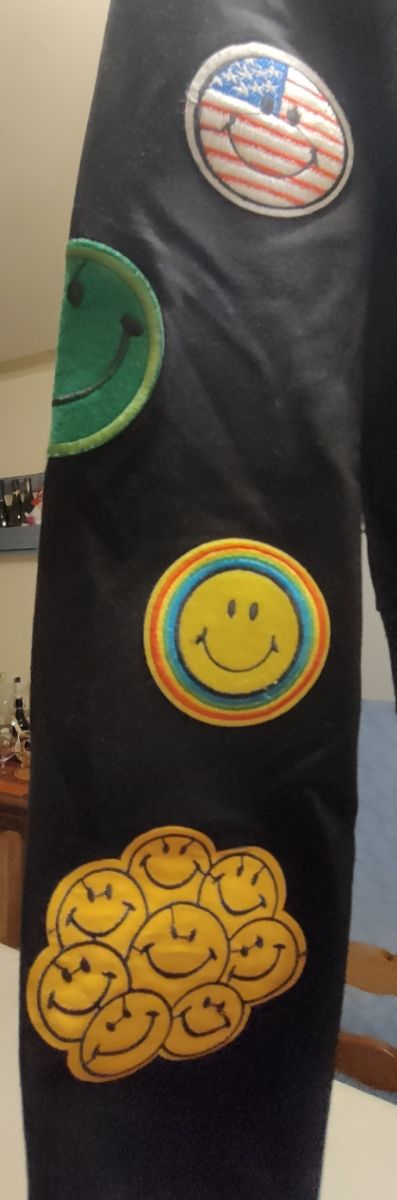 Felpa cotone nera bambina con emoji