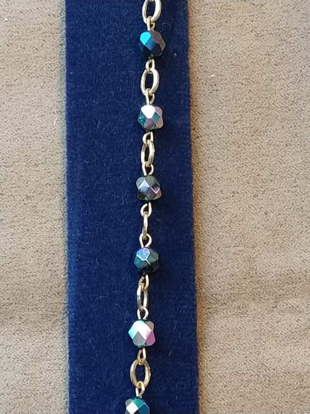 Pulsera antigua cristal tallado